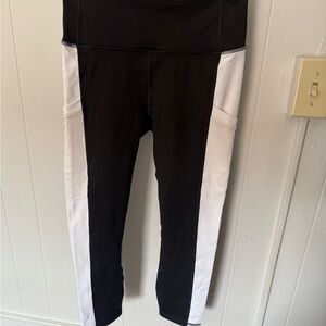 Fabletics Powerhold Black and White Leggings